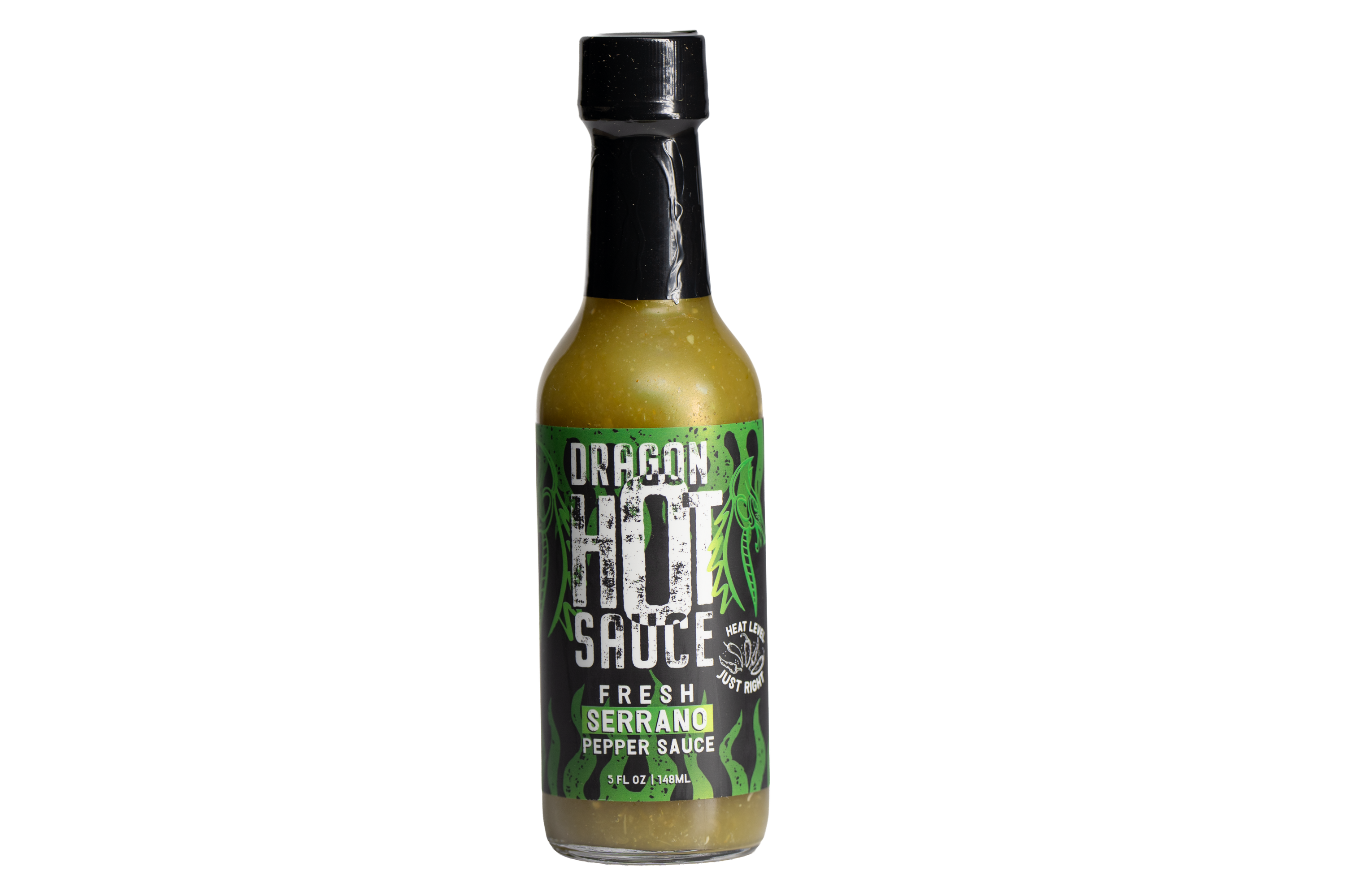 Serrano Dragon Hot Sauce 12-Pack (Green/Verde)
