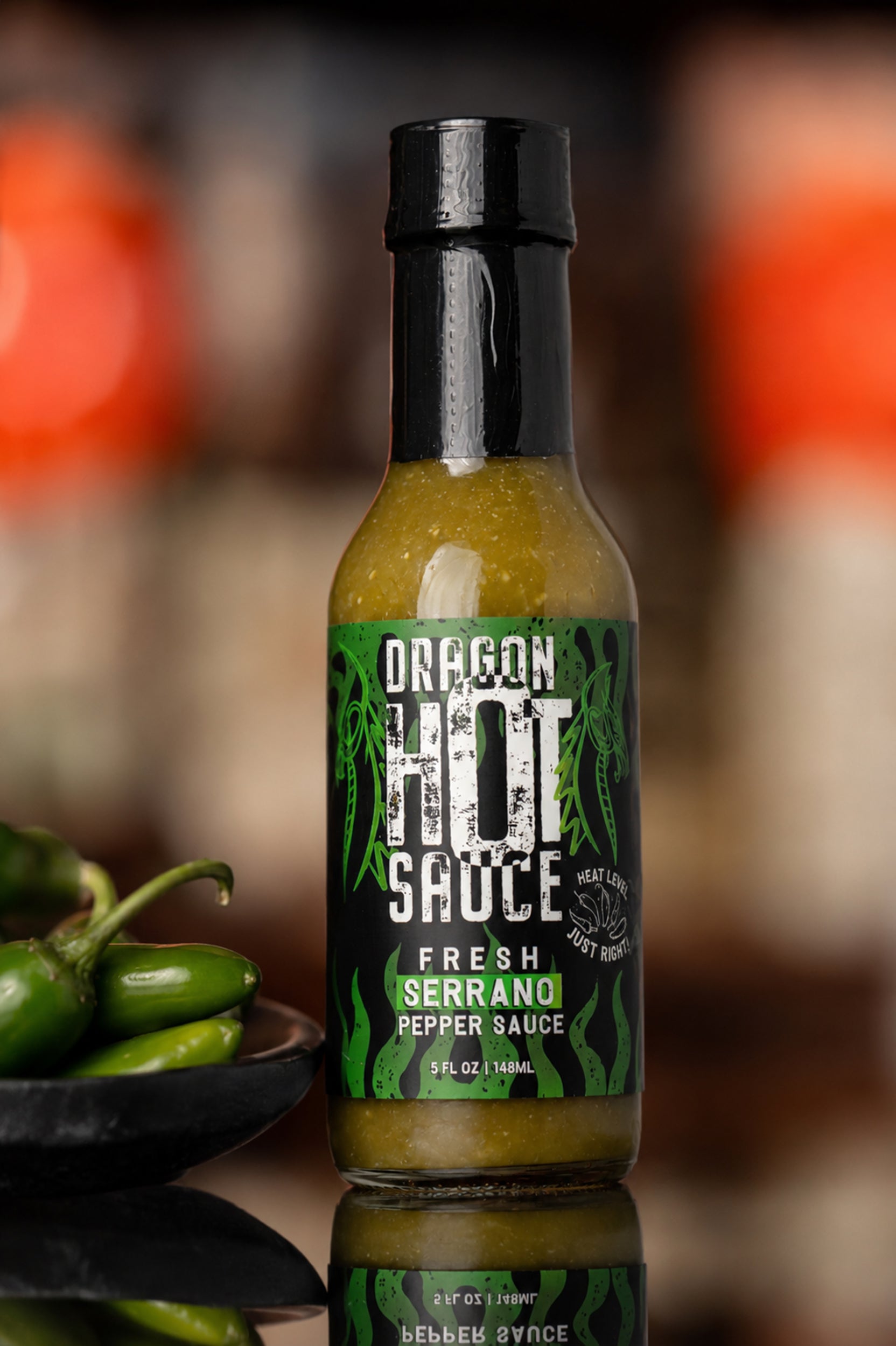 Serrano Dragon Hot Sauce 12-Pack (Green/Verde)
