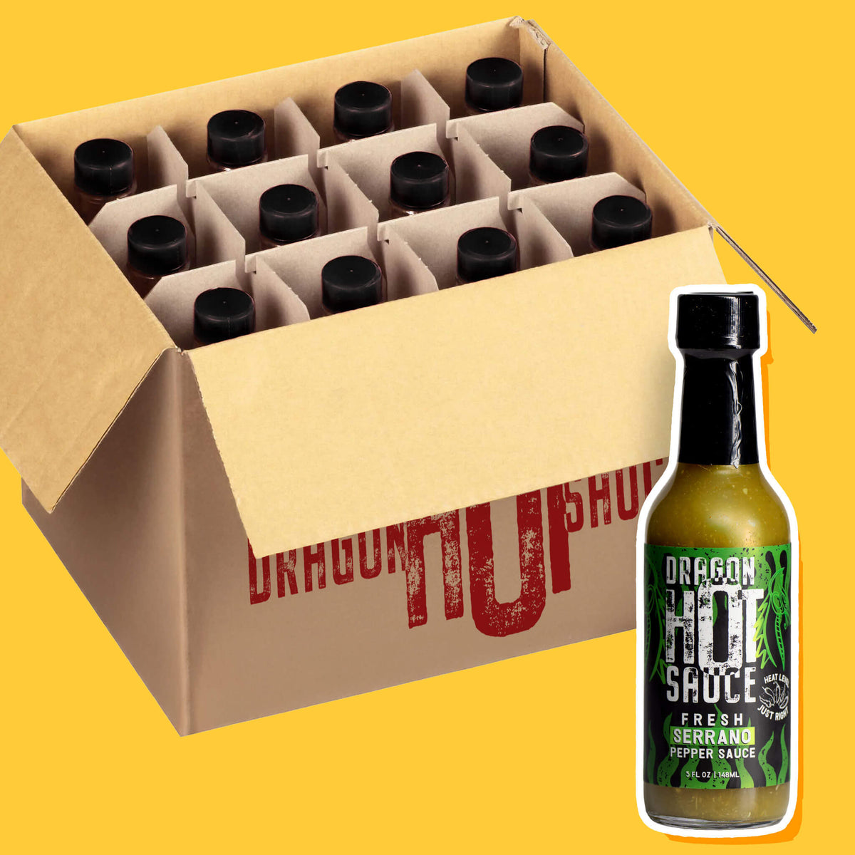 Fresh Serrano Pepper Sauce 12-Pack